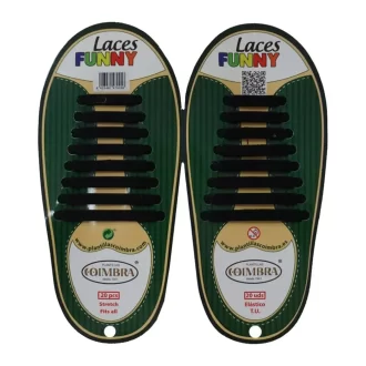Coimbra Funny Laces κορδόνια σιλικόνης Μαύρο 20τμχ