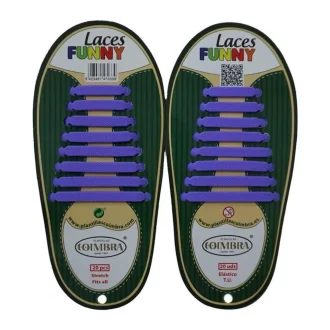 Coimbra Funny Laces κορδόνια σιλικόνης Μωβ 20τμχ