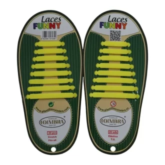 Coimbra Funny Laces κορδόνια σιλικόνης κίτρινο 20τμχ