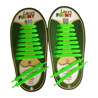 Ελαστικά Κορδόνια Σιλικόνης Funny Laces (20τμχ) πράσινο