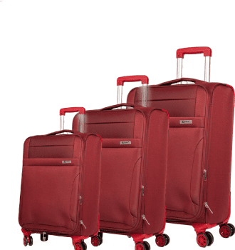 Βαλίτσες trolley (σετ 3 τεμαχίων) Cardinal 3400 μπορντό